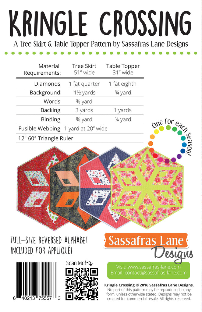 Kringle Crossing Tree Skirt & Table Topper Pattern
