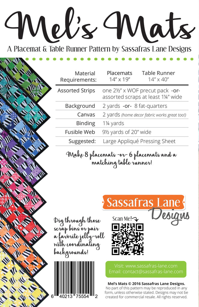 Mel's Mats Placemat Pattern