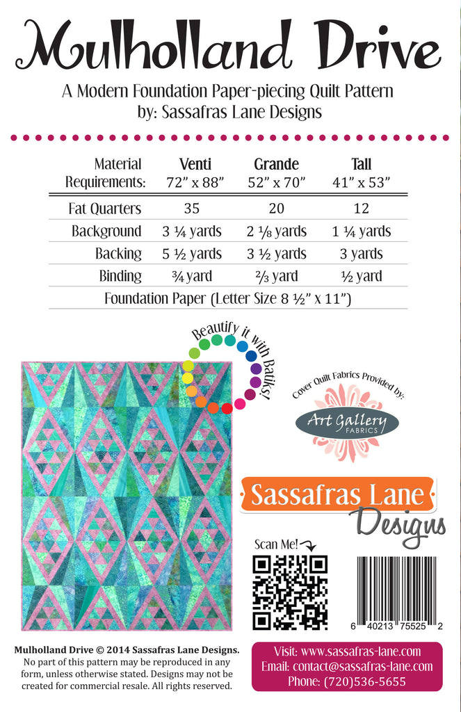 Mulholland Drive Quilt Pattern