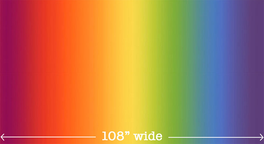 Rainbow Ombre 108" Wide Fabric