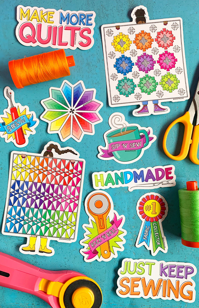 Colorburst Quilt Block Sticker