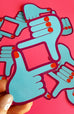 Fussy Frame Hands Sticker