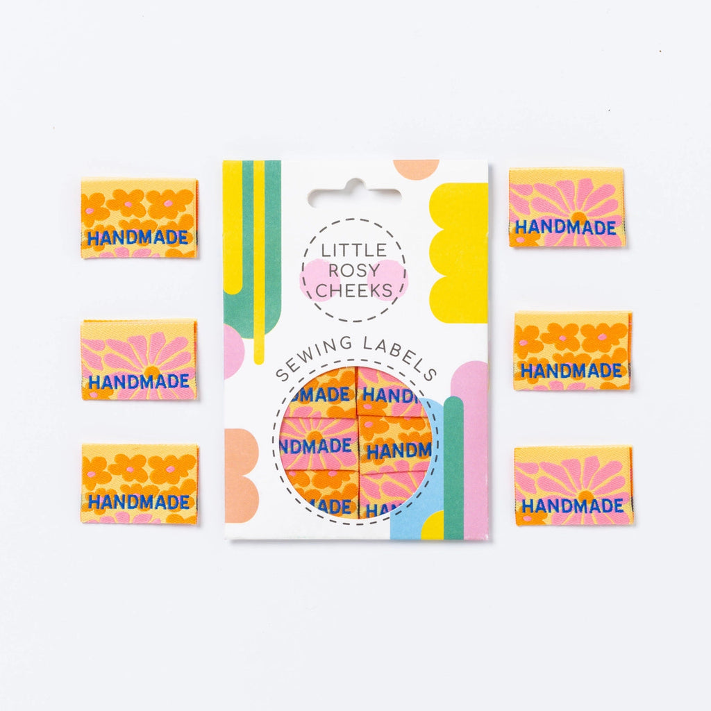 Handmade Flower Power Sewing Labels