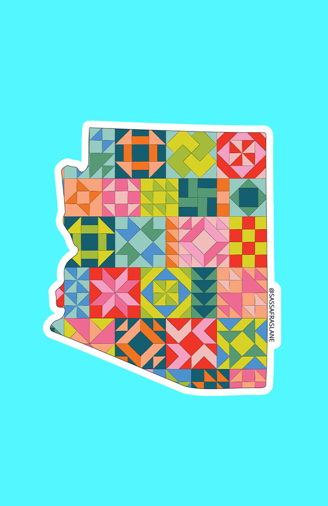 Arizona State Quilt Sticker – Sassafras Lane Designs