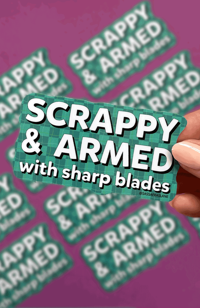 Scrappy & Armed Sticker