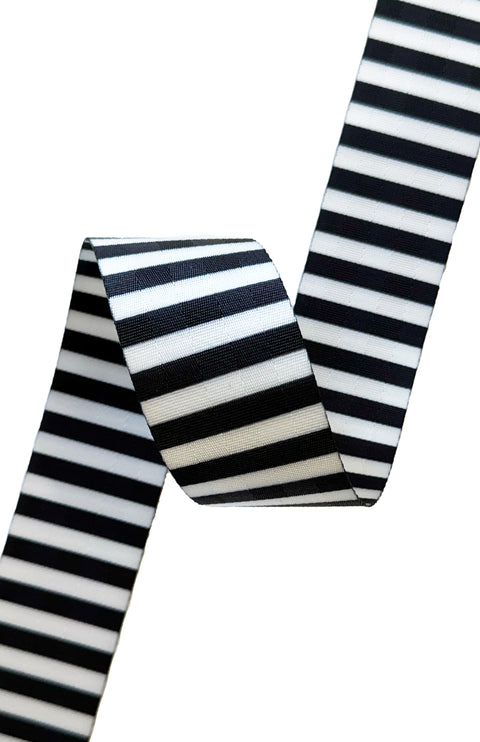 Black & White Stripe - 2in Handle Webbing