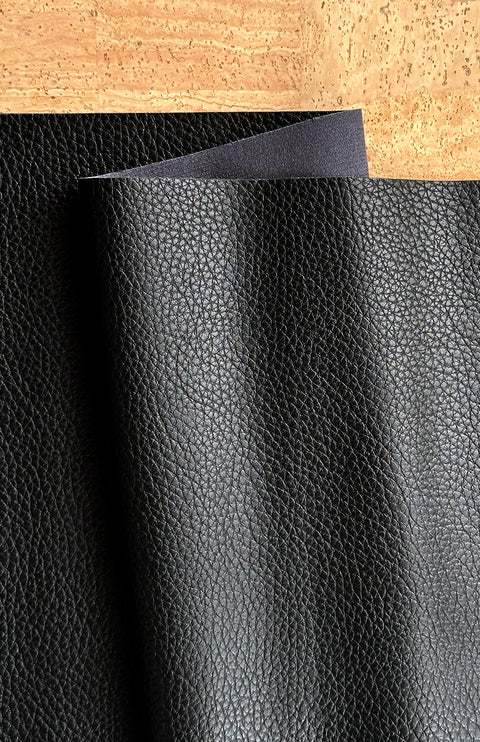 Black Pebbled Faux Leather