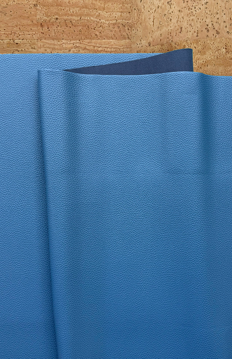 Stone Blue Pebbled Faux Leather