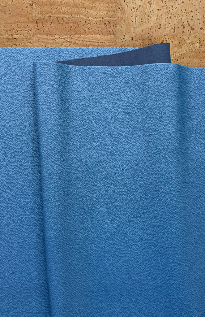 Stone Blue Pebbled Faux Leather