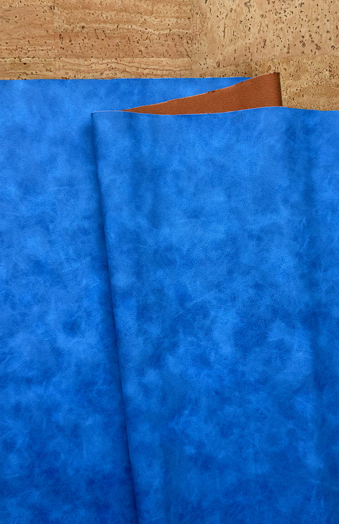 Blue Suede Faux Leather