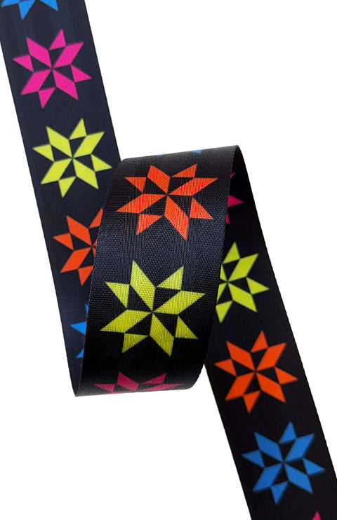 Colorful Sawtooth Stars - 2in Handle Webbing