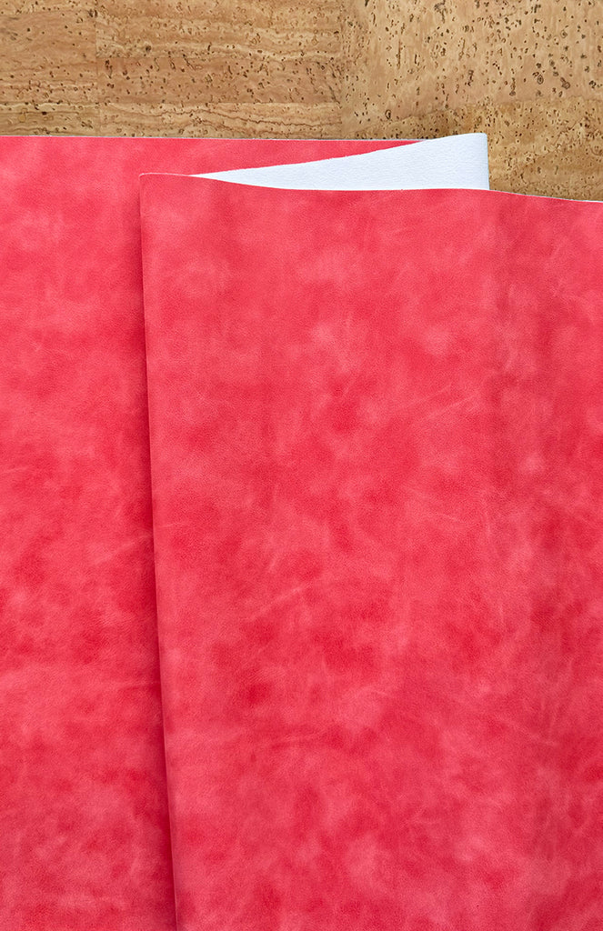 Coral Suede Faux Leather