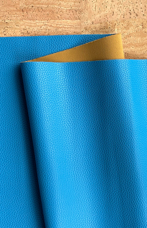 Cornflower Pebbled Faux Leather