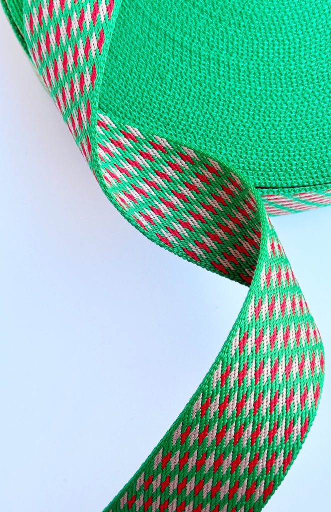 Green Diamonds - 2in Handle Webbing