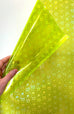 Lemon-Lime Iridescent Neon Heart PVC Vinyl