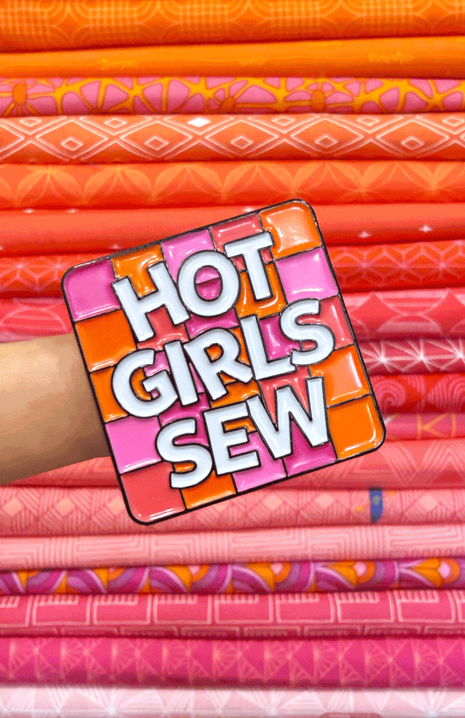 Hot Girls Sew Enamel Pin