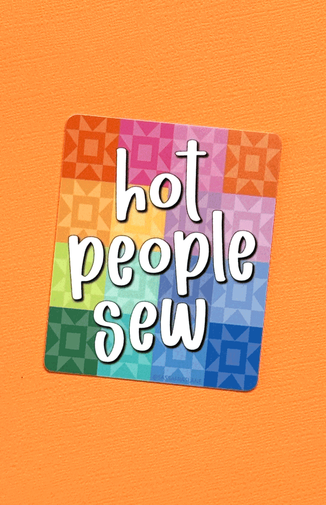 Hot People Sew Sticker