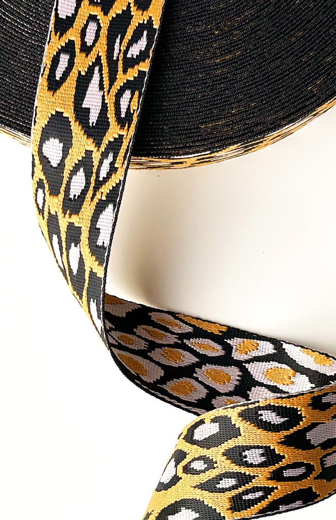 Mustard Leopard Print - 2in Handle Webbing