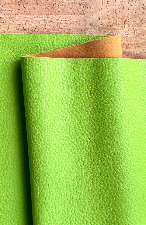 Lime Pebbled Faux Leather