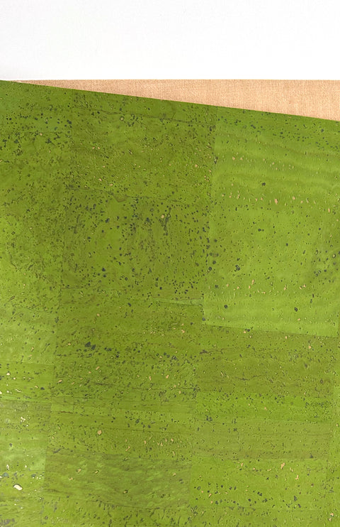 Lime Cork Fabric