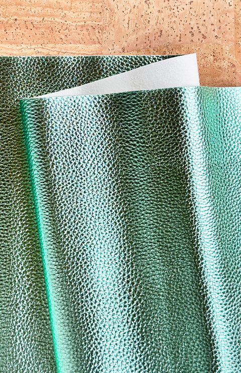 Metallic Mermaid Pebbled Faux Leather