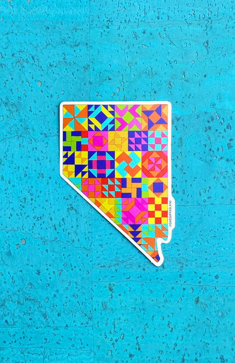 Nevada State Quilt Sticker