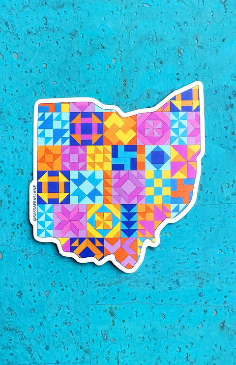 Ohio State Quilt Sticker