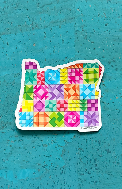 Oregon State Quilt Sticker