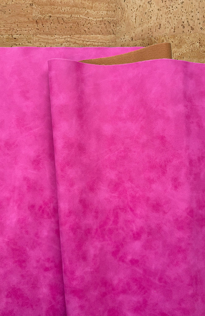 Pink Suede Faux Leather
