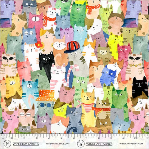 Full of Purrsonality 108" Wide Fabric