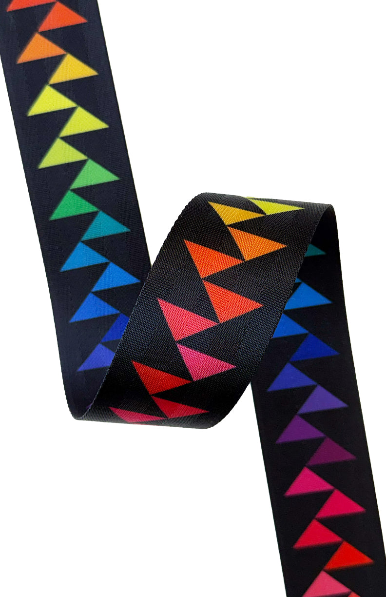 Rainbow Flying Geese - 2in Handle Webbing