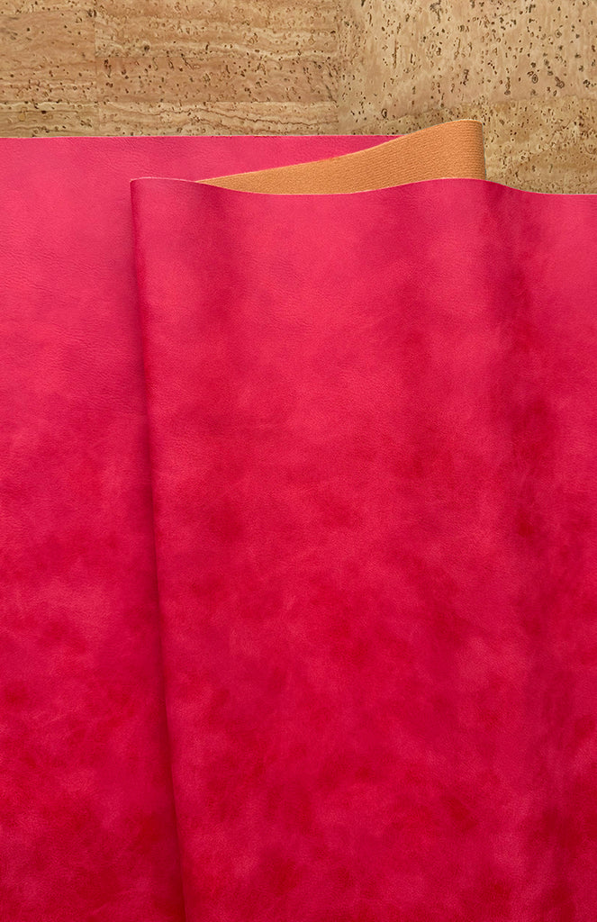 Red Suede Faux Leather