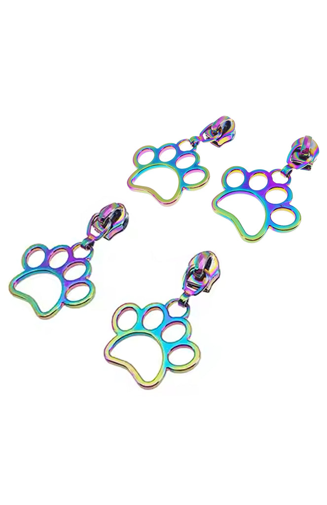 Iridescent Paw Zipper Pulls