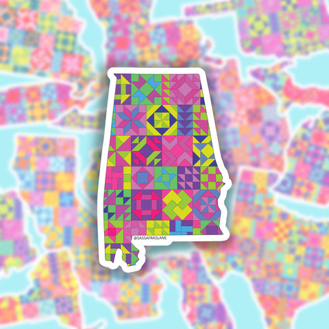 Alabama State Quilt Sticker