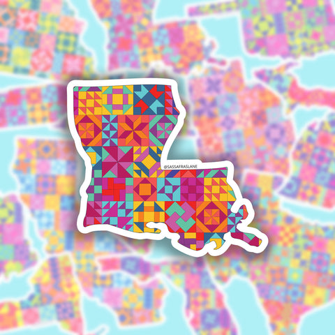 Louisiana State Quilt Sticker