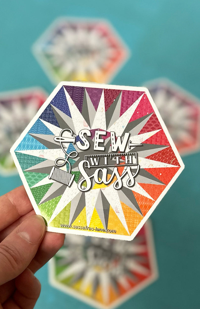 Just Keep Sewing Sticker – Sassafras Lane Designs
