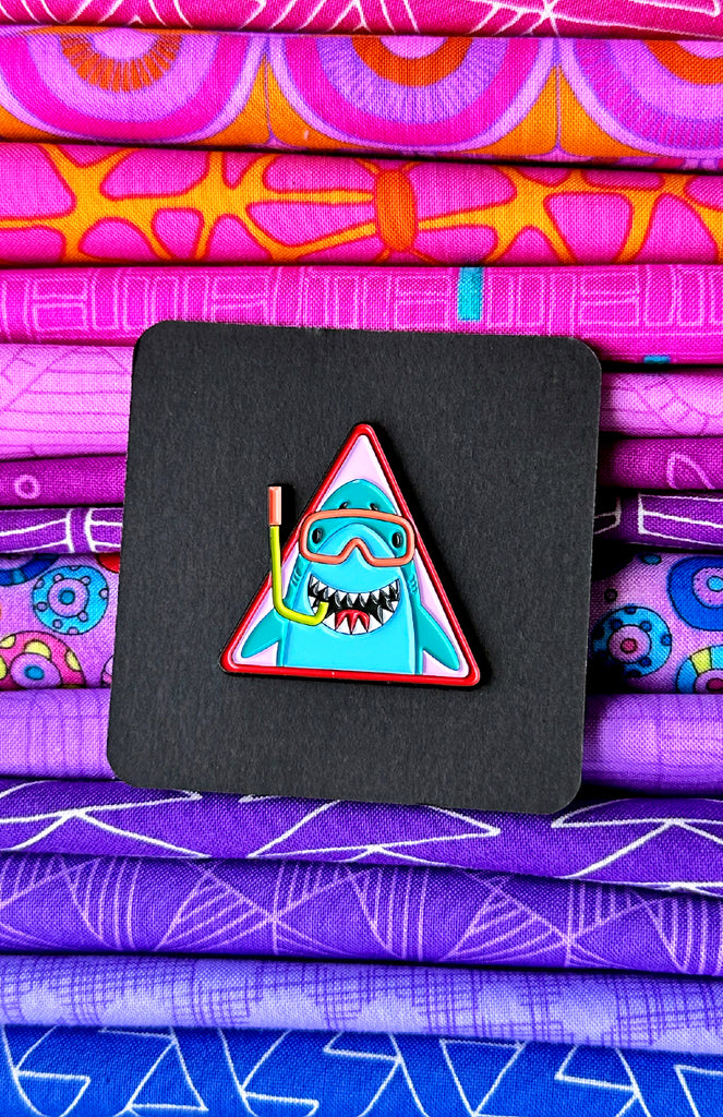 Snorkeling Shark Enamel Pin