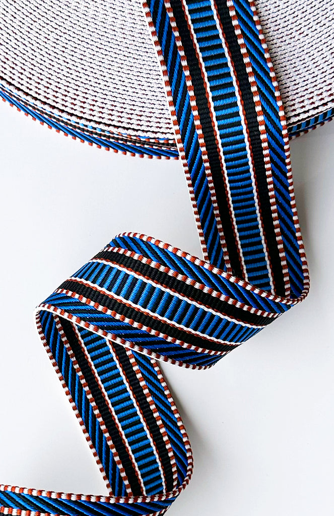 Blue & Black Stripes - 2in Handle Webbing