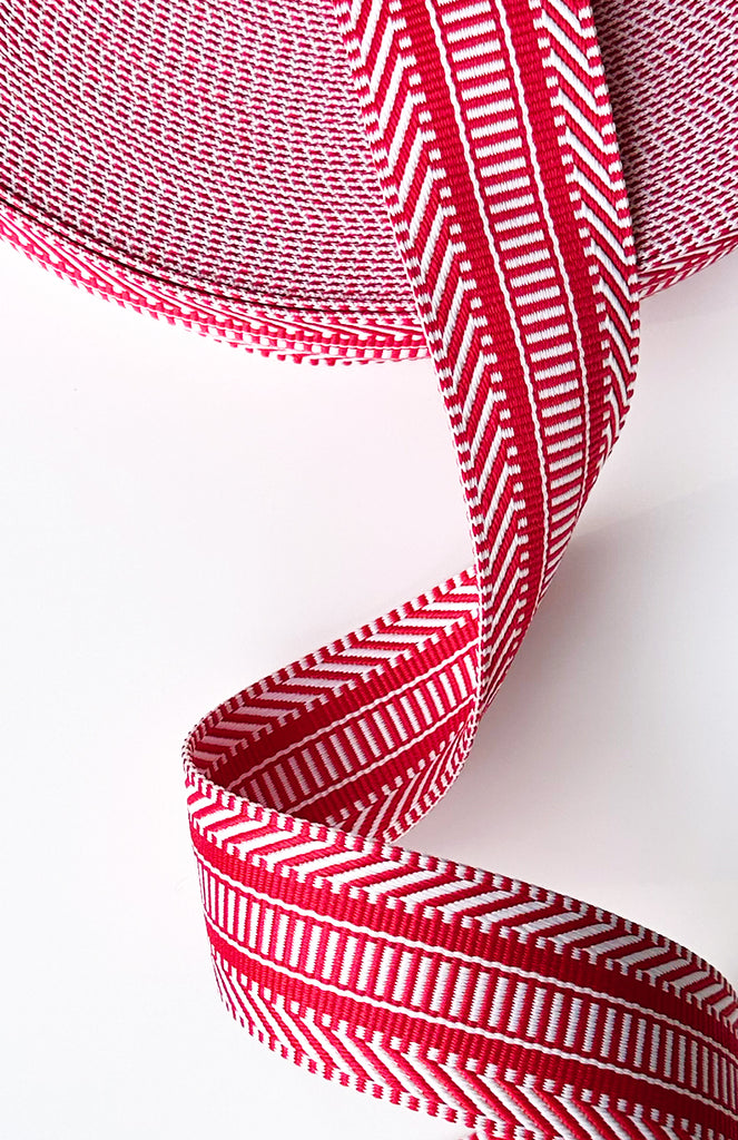 Red & White Stripes - 2in Handle Webbing