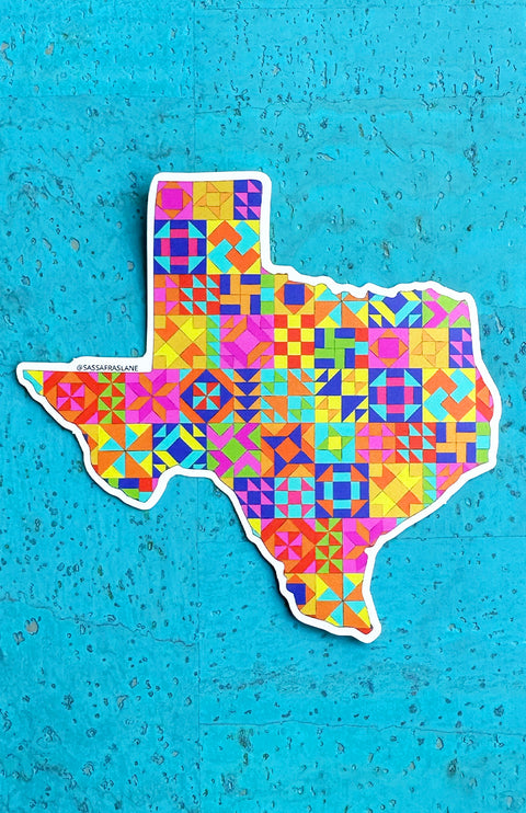 Texas State Quilt Sticker