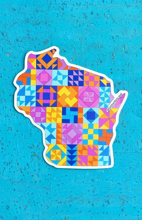 Wisconsin State Quilt Sticker