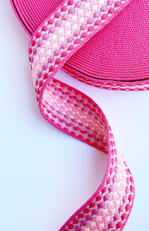 Coral Pink Woven - 2in Handle Webbing