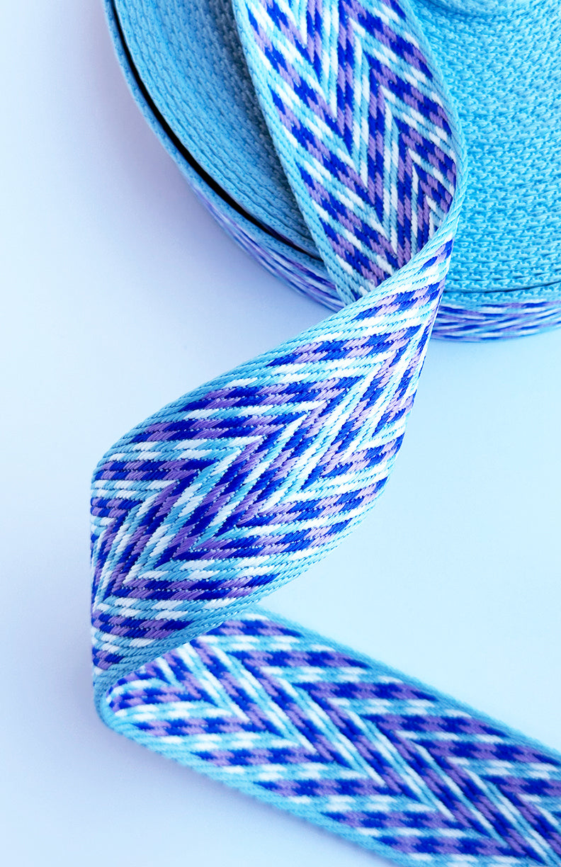 Blue & Purple Zigzags - 2in Handle Webbing