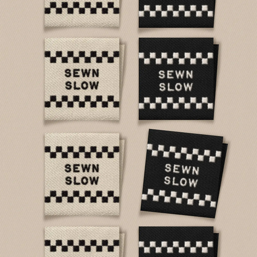 Sewn Slow Square Sew-in Labels