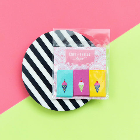 "Ice Cream Cones" Sew-in Labels