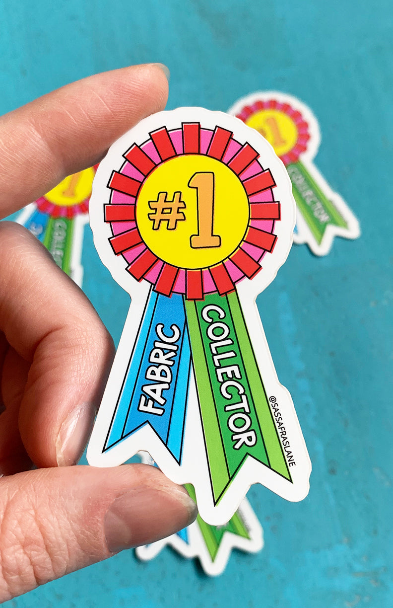 Awared Ribbon Sticker Fabric Collector Award Sticker – Sassafras Lane Designs