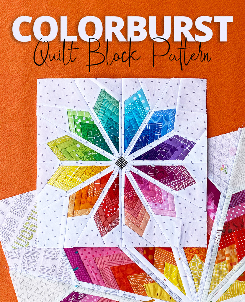 Colorburst Quilt Block PDF Pattern