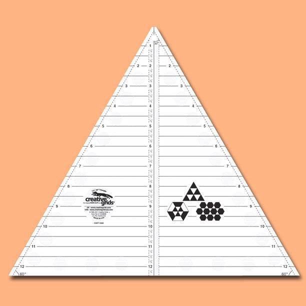 12.5 Creative Grids 60° Triangle Ruler - Sassafras Lane Designs