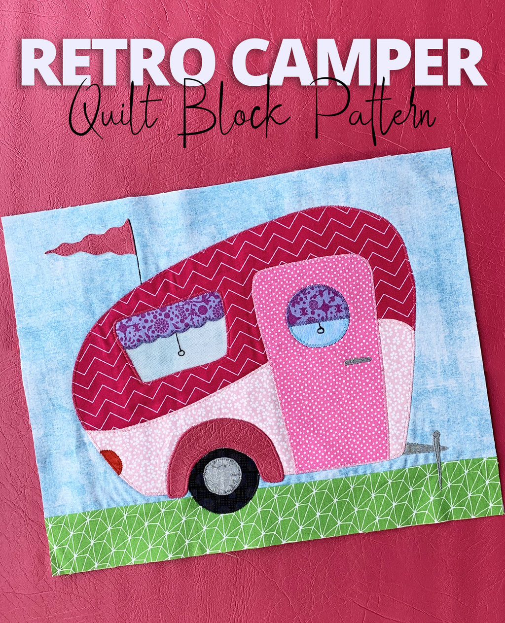 Retro Camper Quilt Block PDF Pattern