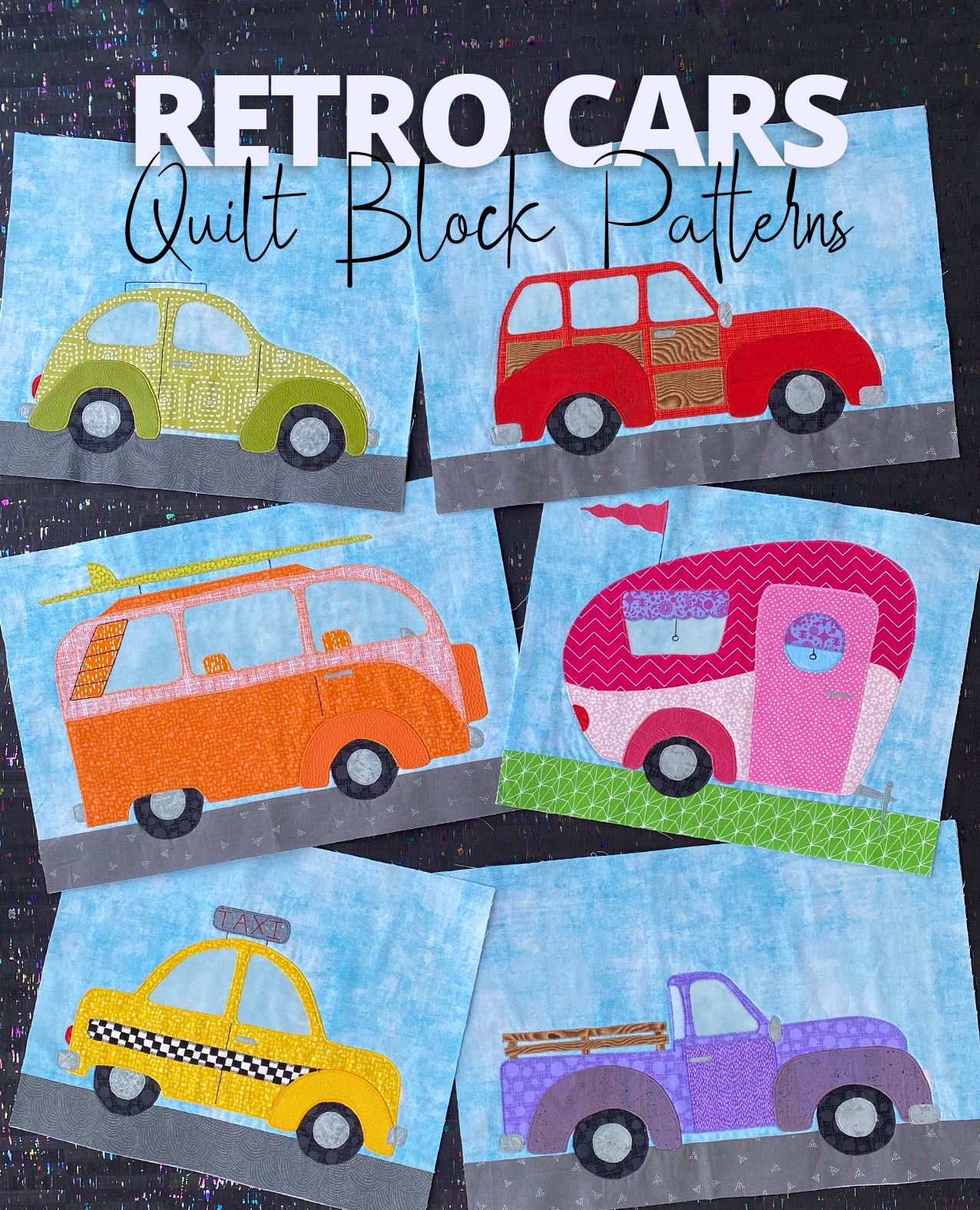 Retro Cars Quilt Block PDF Patterns – Sassafras Lane Designs